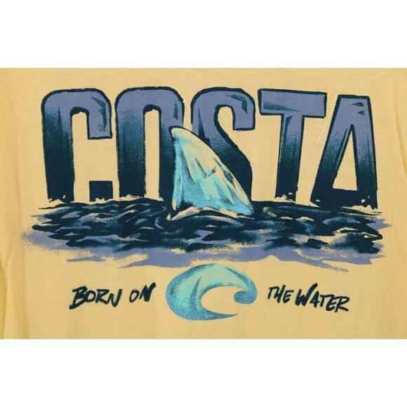 Costa Marlin Spotted T-Shirt (L) yellow Mens Large New - Picture 5 of 6